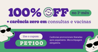 100% OFF na primeira mensalidade
