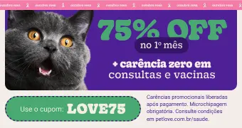 75% off na primeira mensalidade