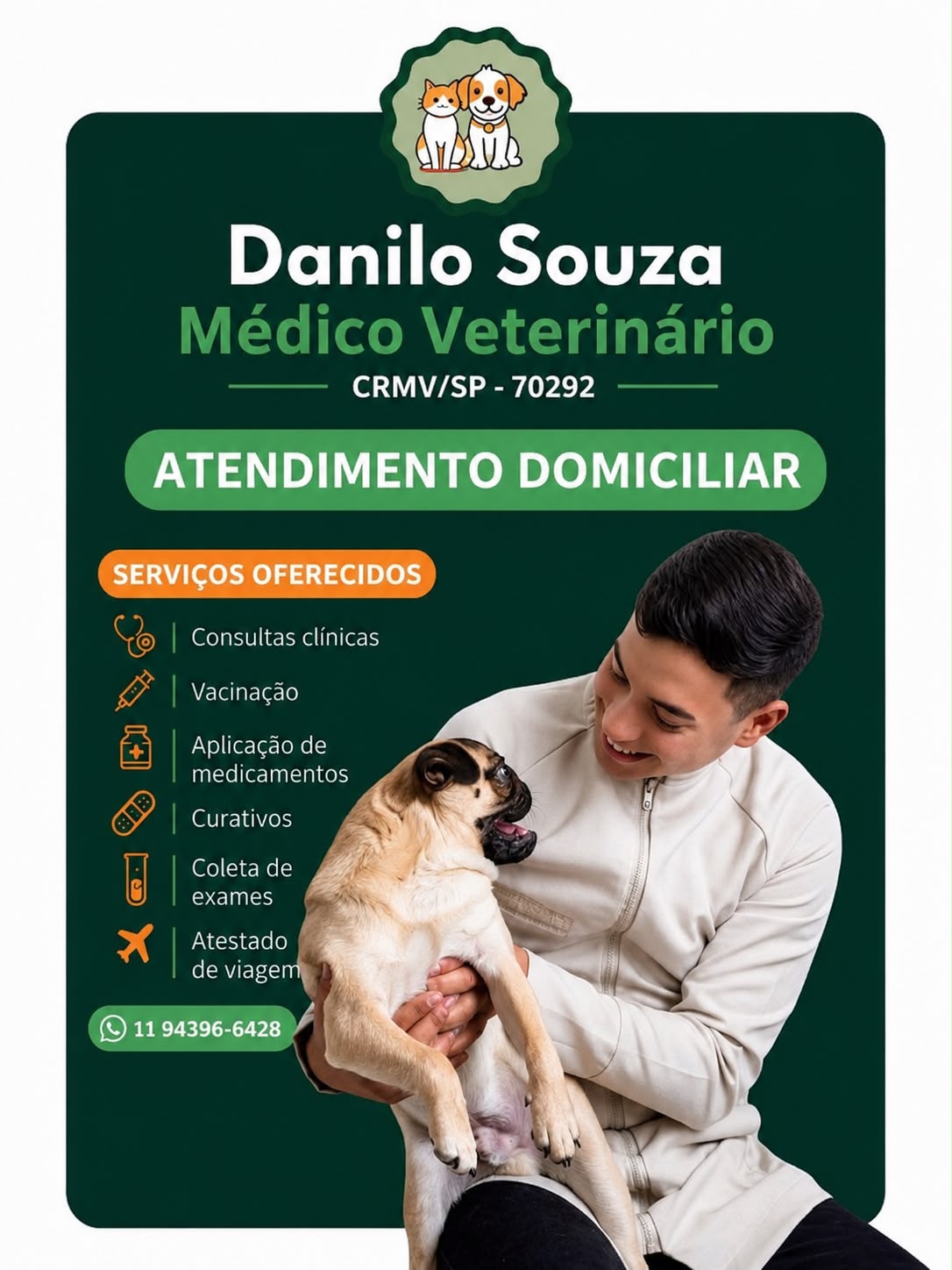 Dr. Danilo Soares de Souza, prestador credenciado Petlove Saúde em São Paulo